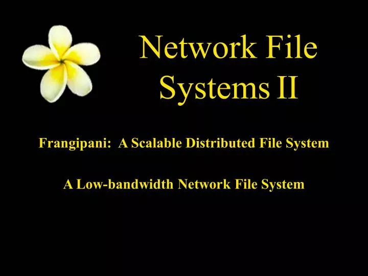 network file systems ii