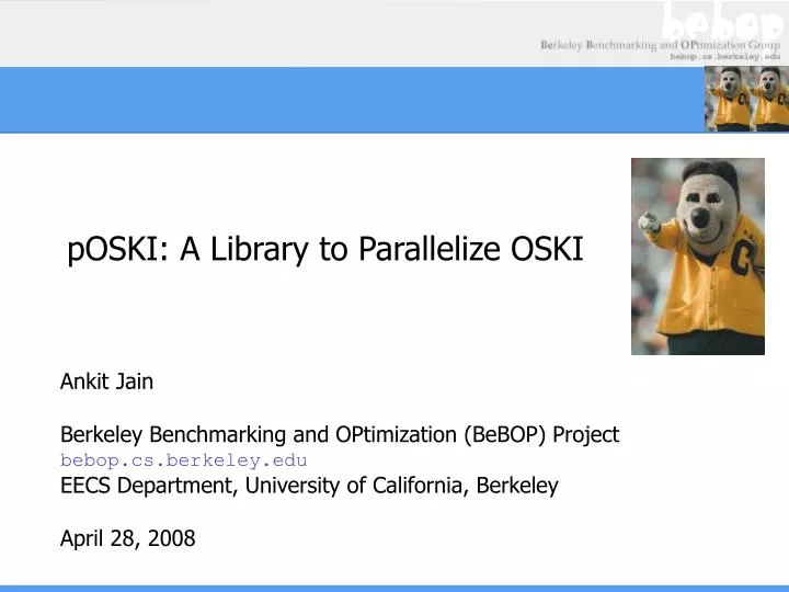 poski a library to parallelize oski