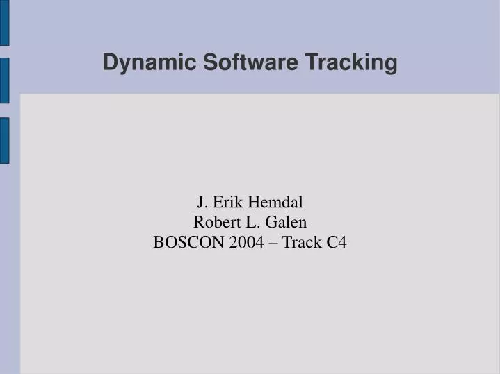 j erik hemdal robert l galen boscon 2004 track c4