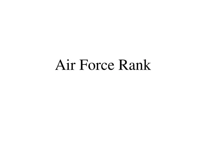 air force rank