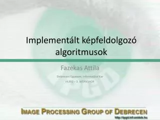implement lt k pfeldolgoz algoritmusok