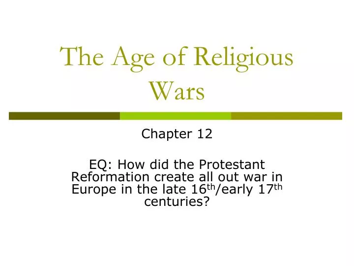 the age of religious wars