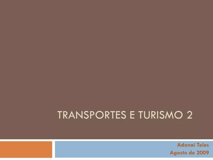 transportes e turismo 2