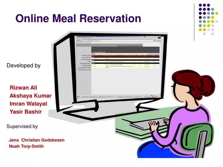 online meal reservation