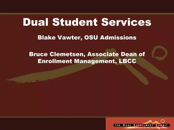 dual student services