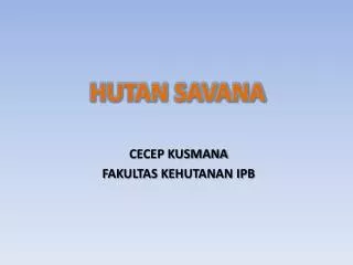 hutan savana