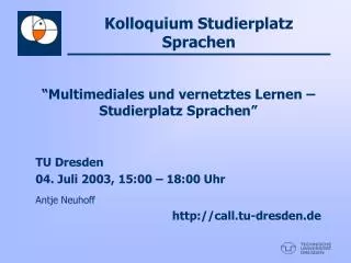 kolloquium studierplatz sprachen