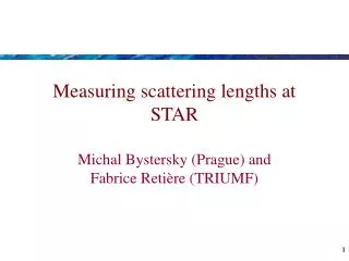 Measuring scattering lengths at STAR