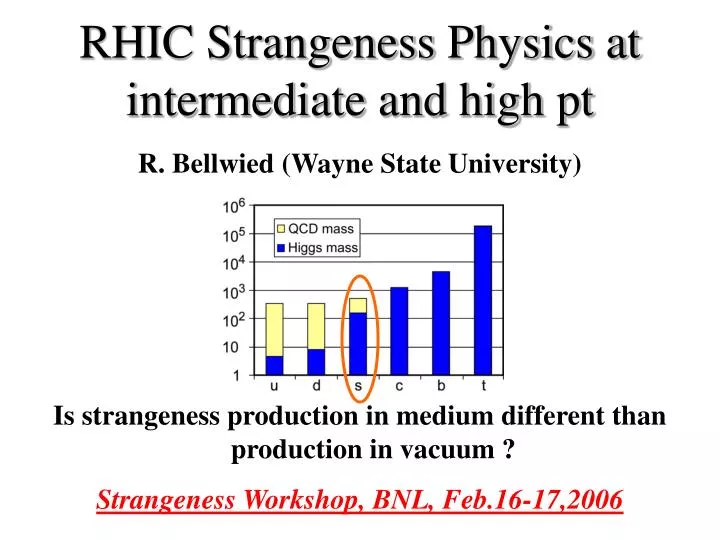 rhic strangeness physics at intermediate and high pt