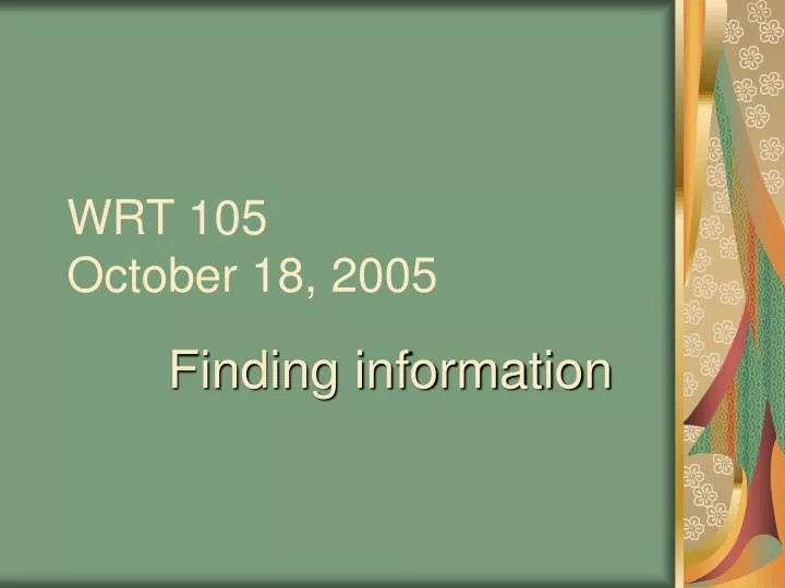 wrt 105 october 18 2005