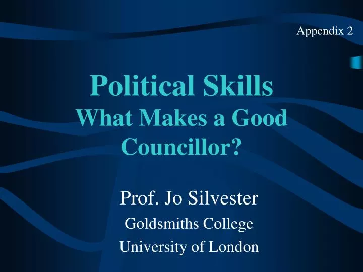 political skills what makes a good councillor