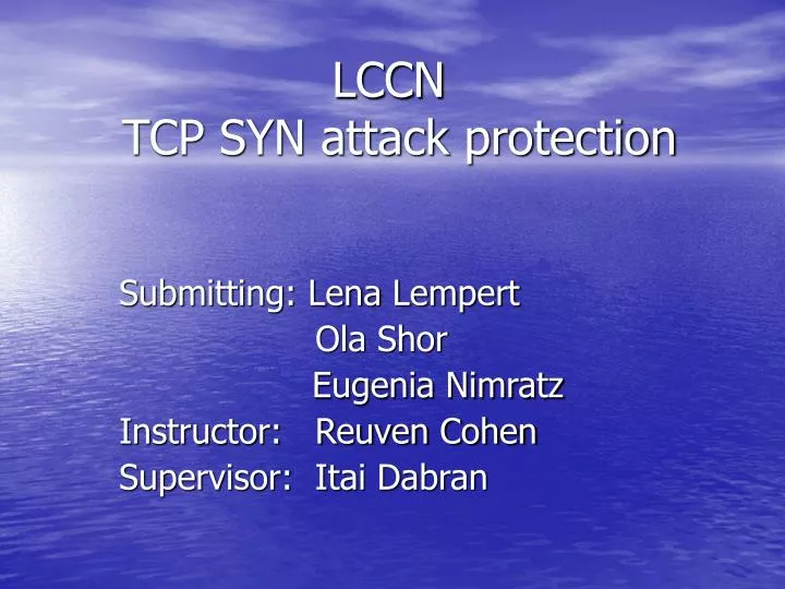 lccn tcp syn attack protection