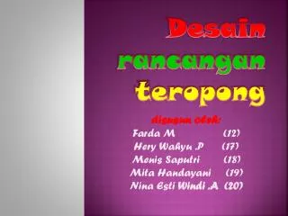 desain rancangan teropong