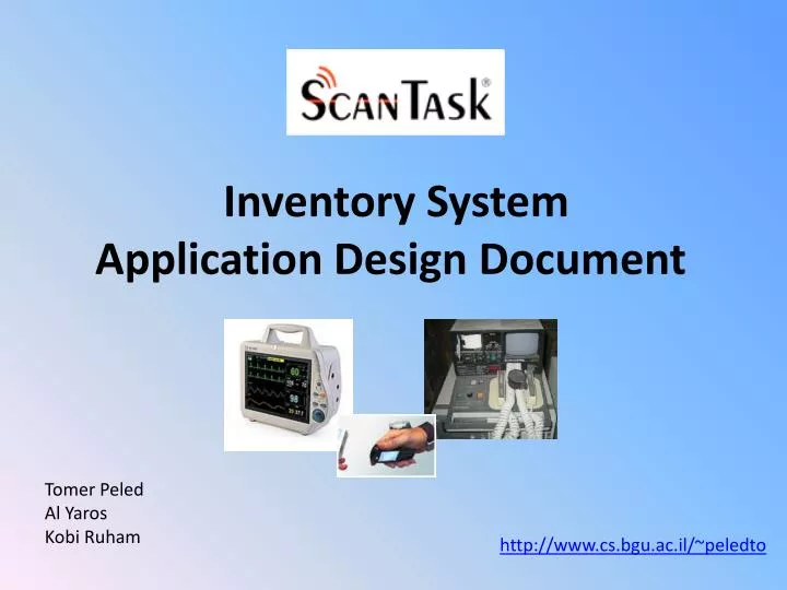 inventory system application design document