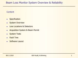 Beam Loss Monitor System Overview &amp; Reliability