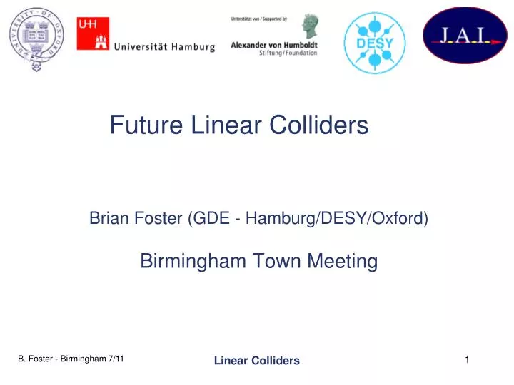 future linear colliders