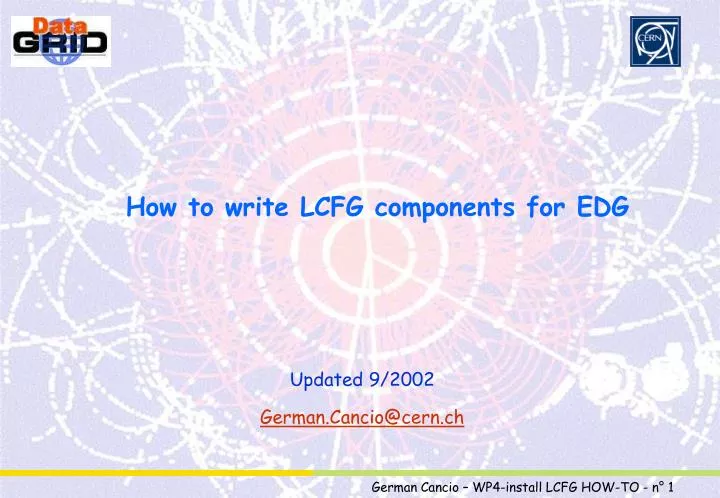 how to write lcfg components for edg