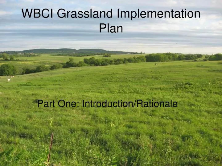 wbci grassland implementation plan