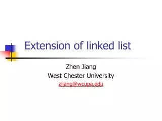 Extension of linked list