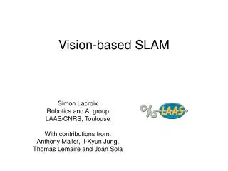 Vision-based SLAM