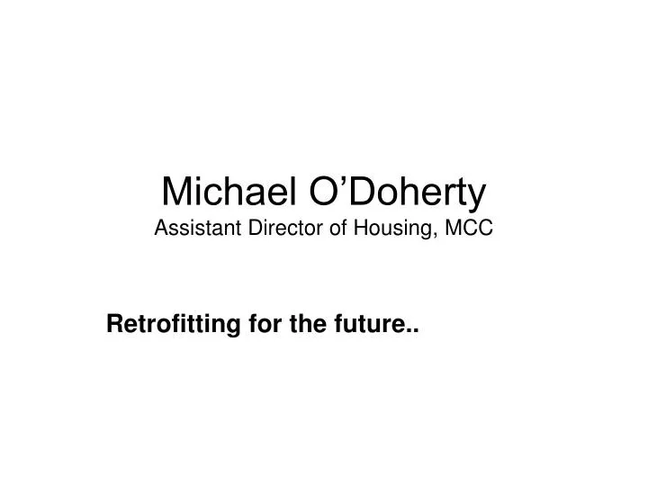 michael o doherty assistant director of housing mcc
