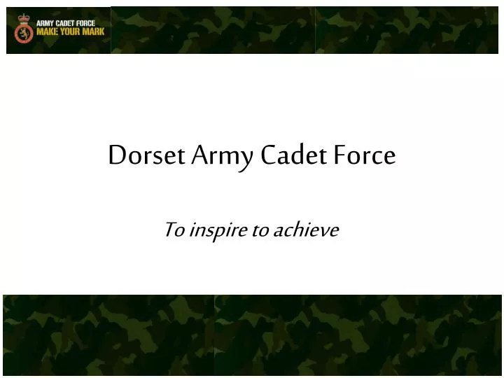 dorset army cadet force