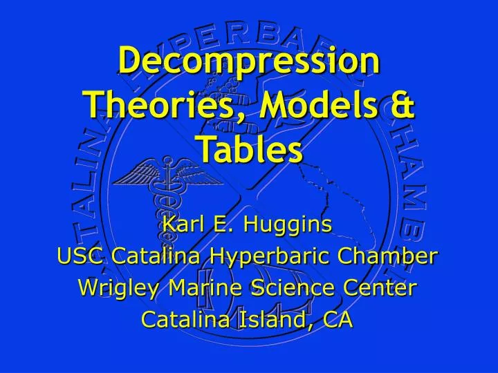 decompression theories models tables