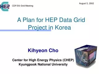 A Plan for HEP Data Grid Project in Korea