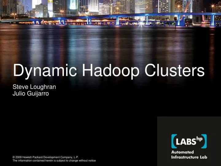 dynamic hadoop clusters