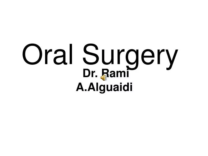 oral surgery