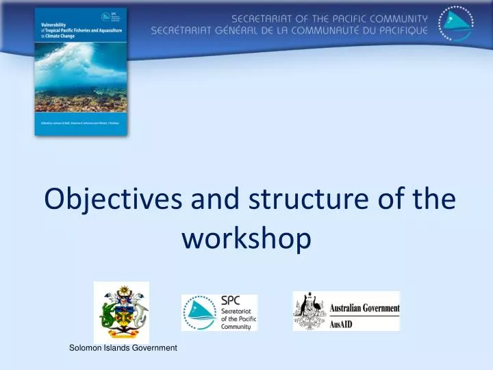 objectives and structure of the workshop