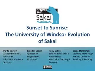 Sunset to Sunrise: The University of Windsor Evolution of Sakai