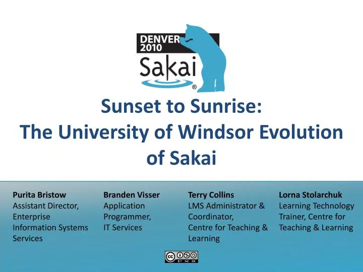sunset to sunrise the university of windsor evolution of sakai