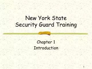 New York State Security Guard Training