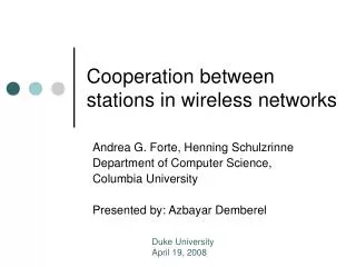 Cooperation between stations in wireless networks