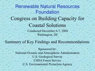 Congress on Building Capacity for Coastal Solutions