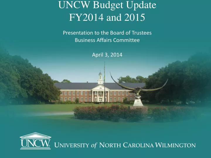 uncw budget update fy2014 and 2015