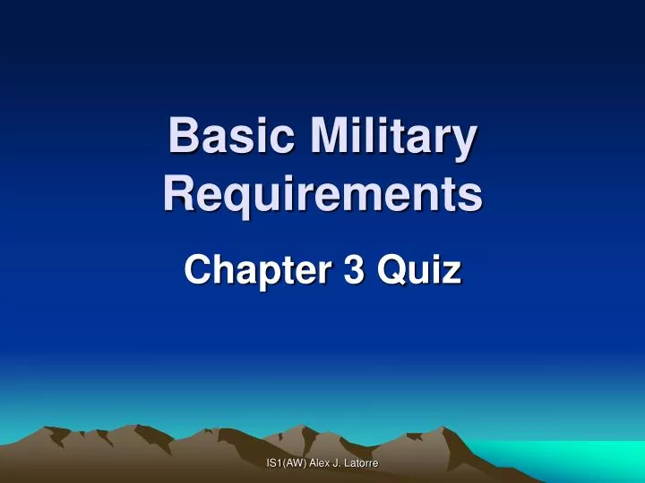 basic military requirements