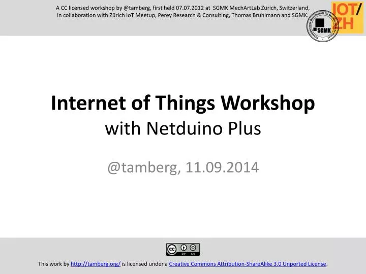 internet of things workshop with netduino plus