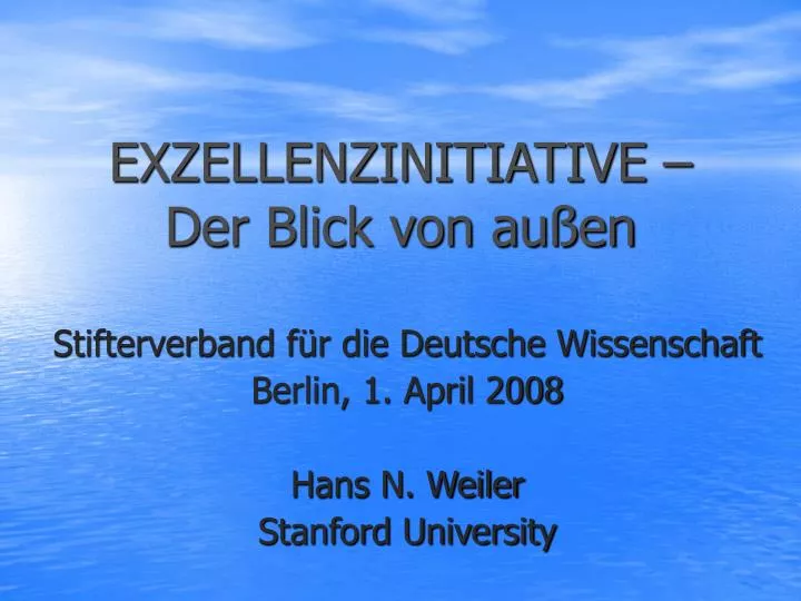 exzellenzinitiative der blick von au en