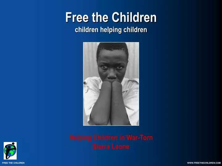 free the children children helping children