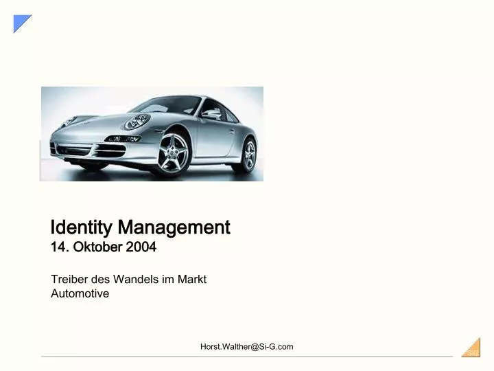 identity management 14 oktober 2004