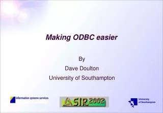 Making ODBC easier
