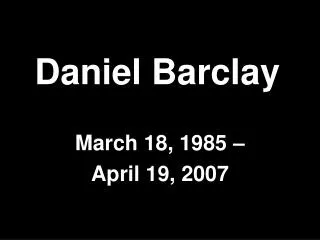 Daniel Barclay
