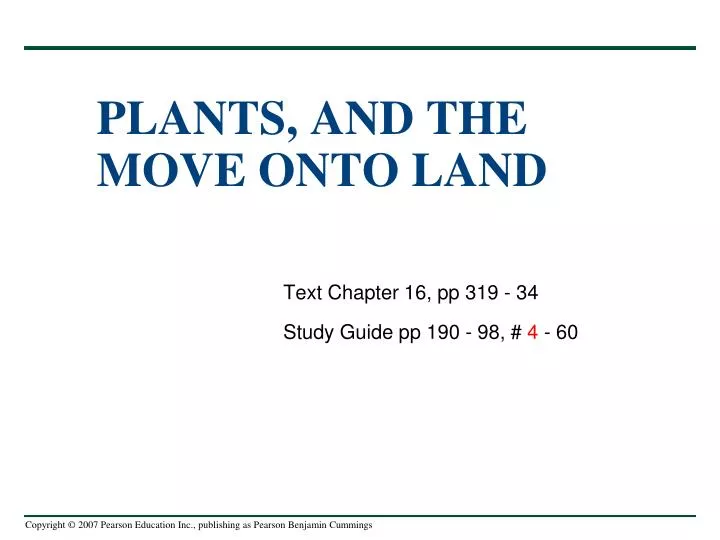 plants and the move onto land