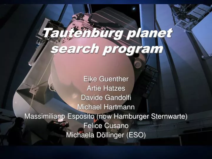 tautenburg planet search program