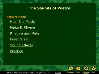 The Sounds of Poetry