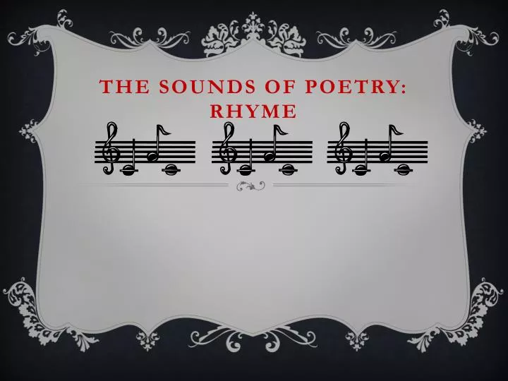 the sounds of poetry rhyme
