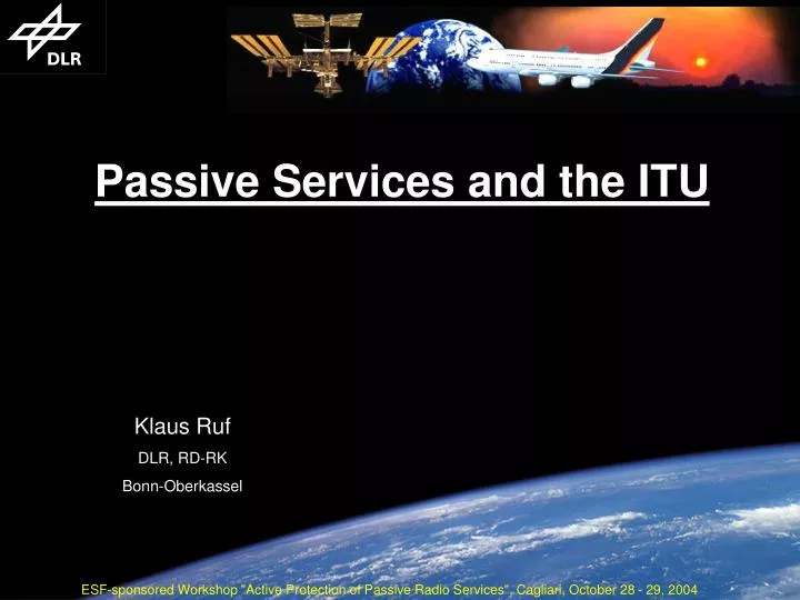 passive services and the itu