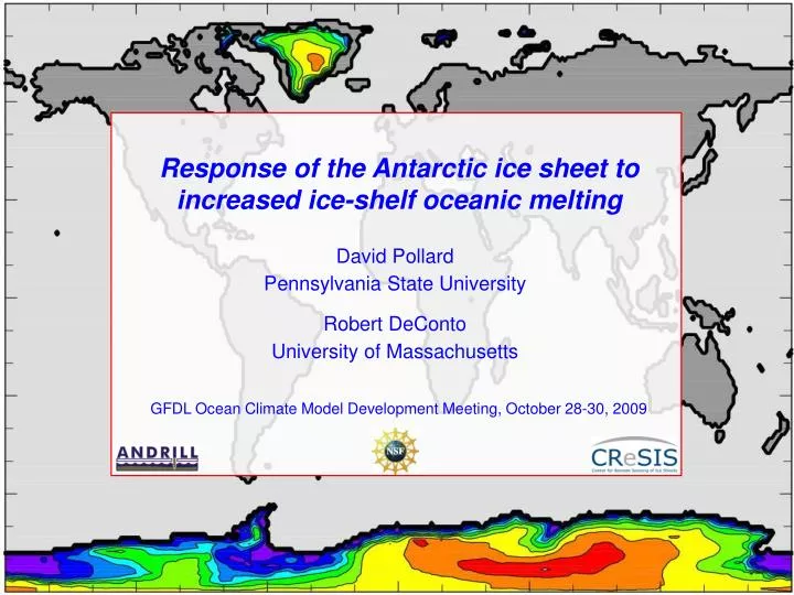 response of the antarctic ice sheet to increased ice shelf oceanic melting